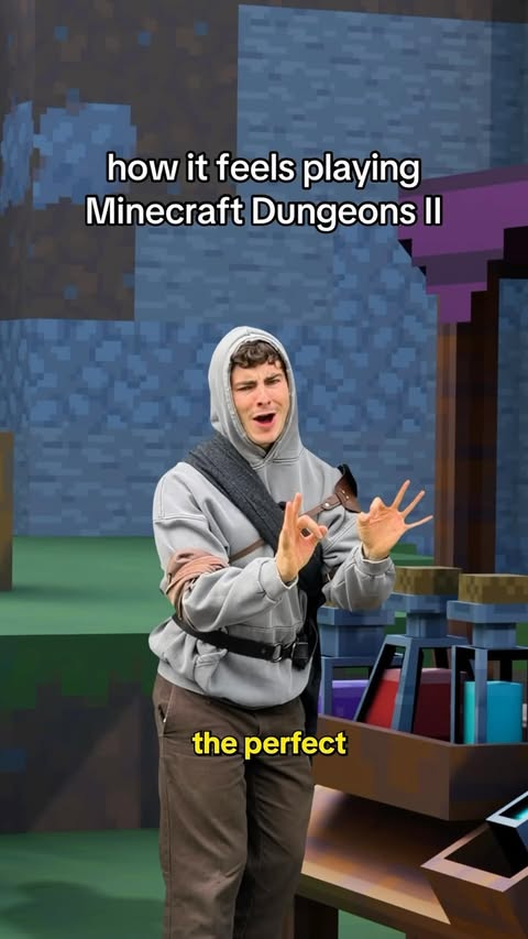Instagram post by @void_darc for Minecraft. Caption reads: AD| I want all the emeralds in Minecraft Dungeons....