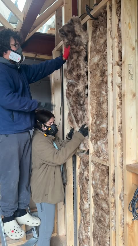 Instagram post by @thebramhallbuild for Virgin Voyages. Caption reads: After years in the renovation trenches - freezing....