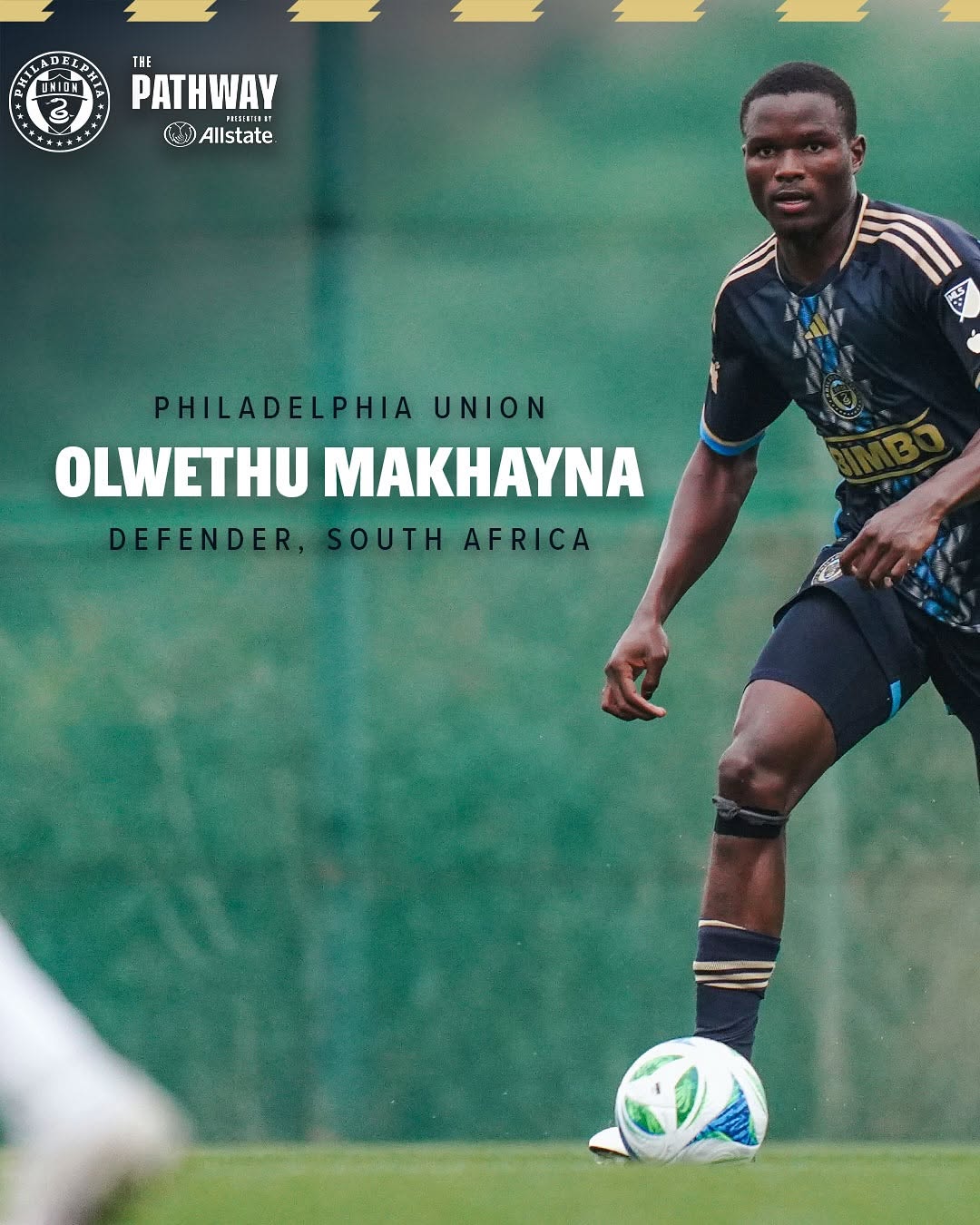 Instagram post by @philaunion for Allstate. Caption reads: Back-to-back starts for Makhanya in 2025 ✓
#DOOP |....