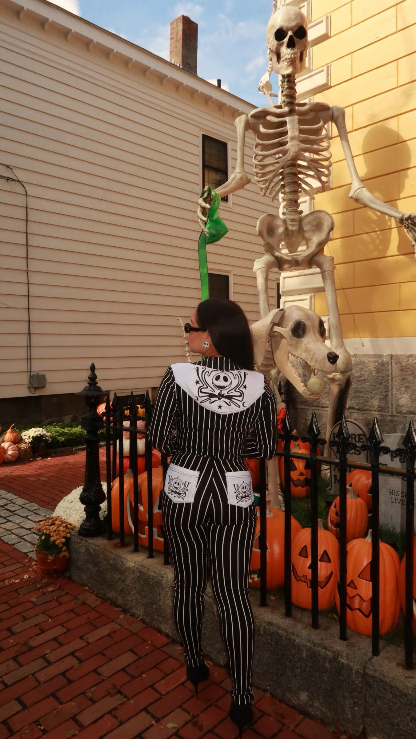 Instagram post by @yihrap for Unique Vintage. Caption reads: The Pumpkin King would definitely approve 👑💀 I’m....