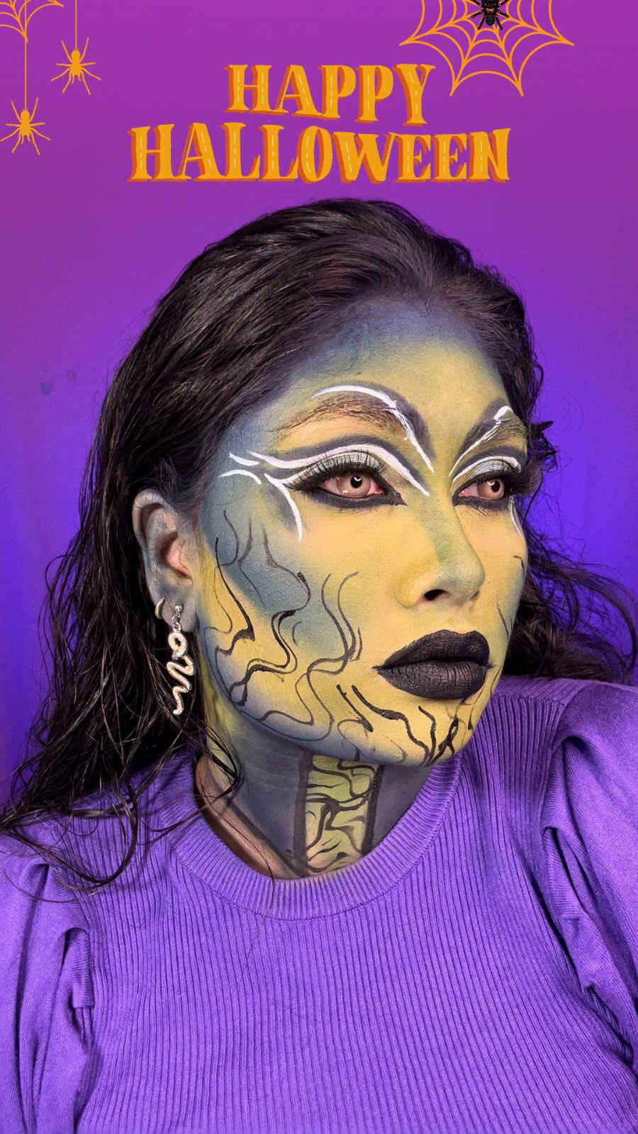 Instagram post by @sharondias10 for Purplle. Caption reads: The Deep Sea Siren has risen for Halloween....