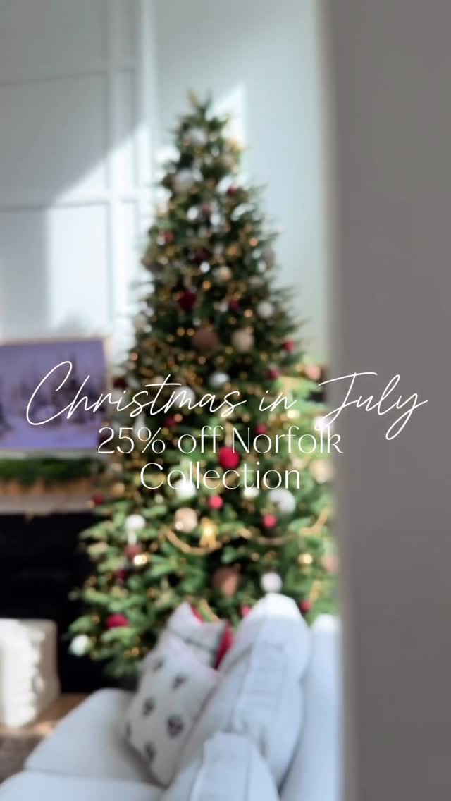 Instagram post by @homewithaudreyross for Afloral. Caption reads: It’s Christmas in July! 25% off @afloral Norfolk....