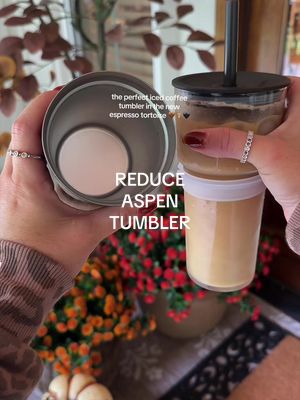 TikTok post by @jordan_b_smith for Reduce. Caption reads: The Reduce Aspen insulated glass tumbler in....