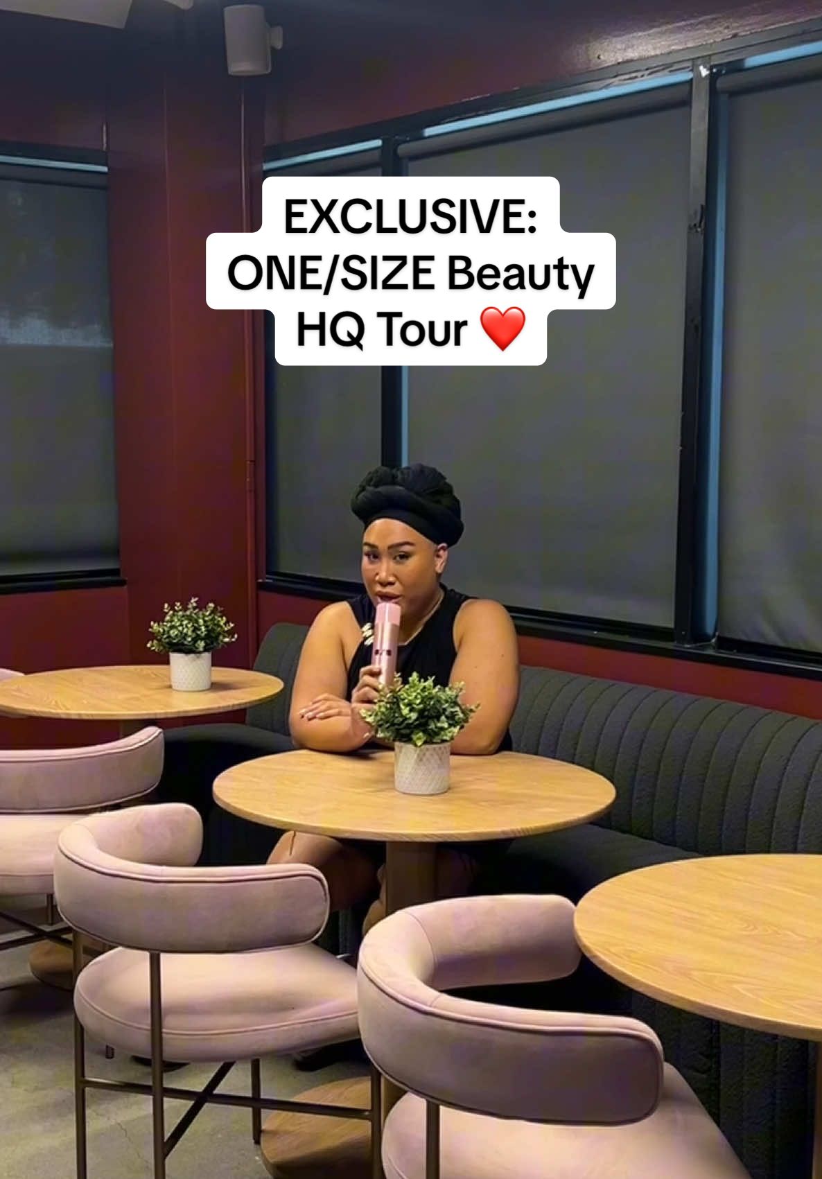 TikTok post by @patrickstarrr for ONE SIZE BEAUTY. Caption reads: Come with me to @ONE SIZE BEAUTY’s HQ 🥰....
