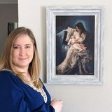 Instagram post by @thequietgrove for Havenlight. Caption reads: I just got a new painting from @havenlightart and....