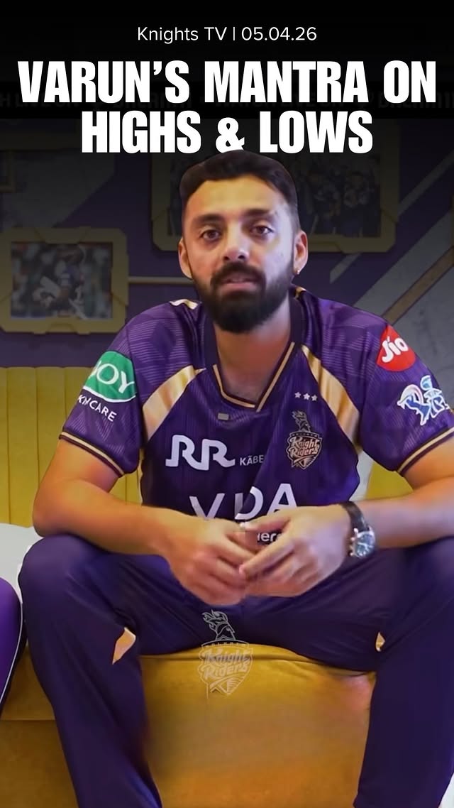 Instagram post by @kkriders for Dream11. Caption reads: [...] & downs 💭💜 Follow OfficialKKRiders on....