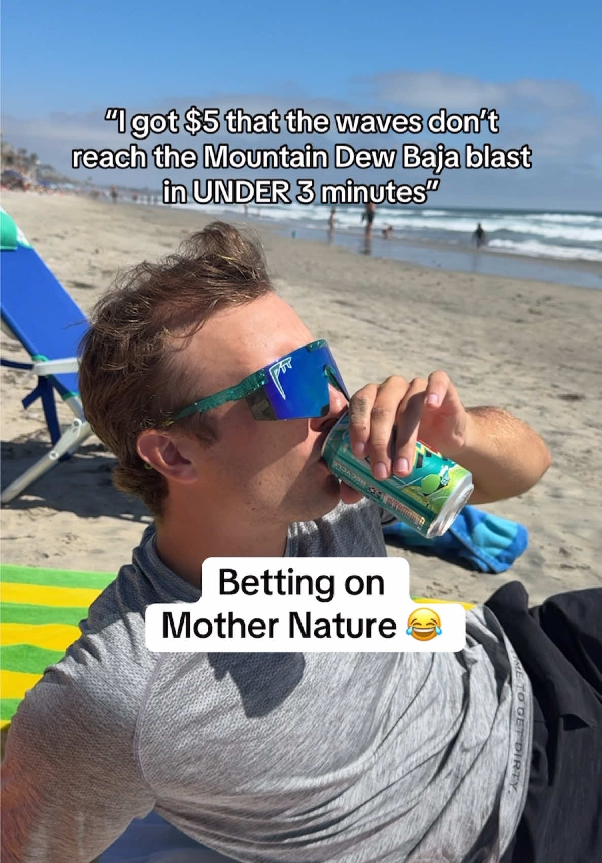 TikTok post by @handshakebets for Pit Viper. Caption reads: [...] some exclusive @Mountain Dew x @Pit Viper in....