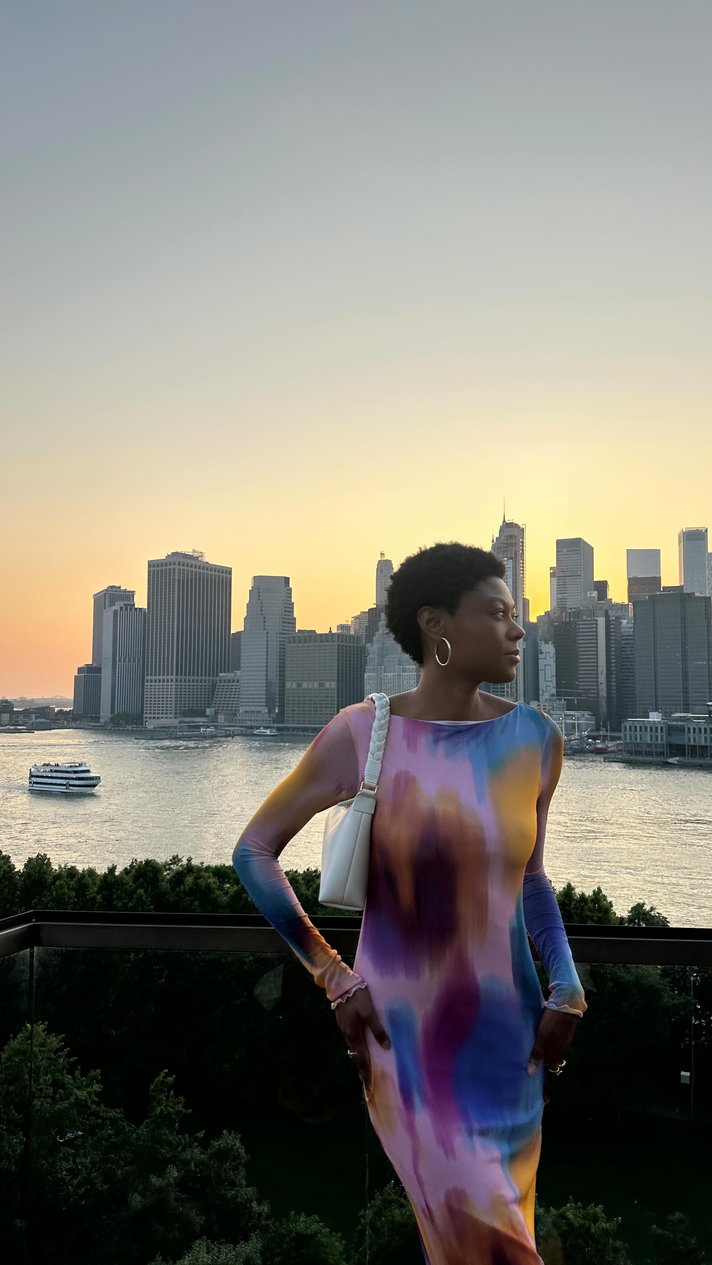 Instagram post by @chelseavaughn for COOLA. Caption reads: [...] a theme and a rooftop ✨🌇🥳 Happy 21st....