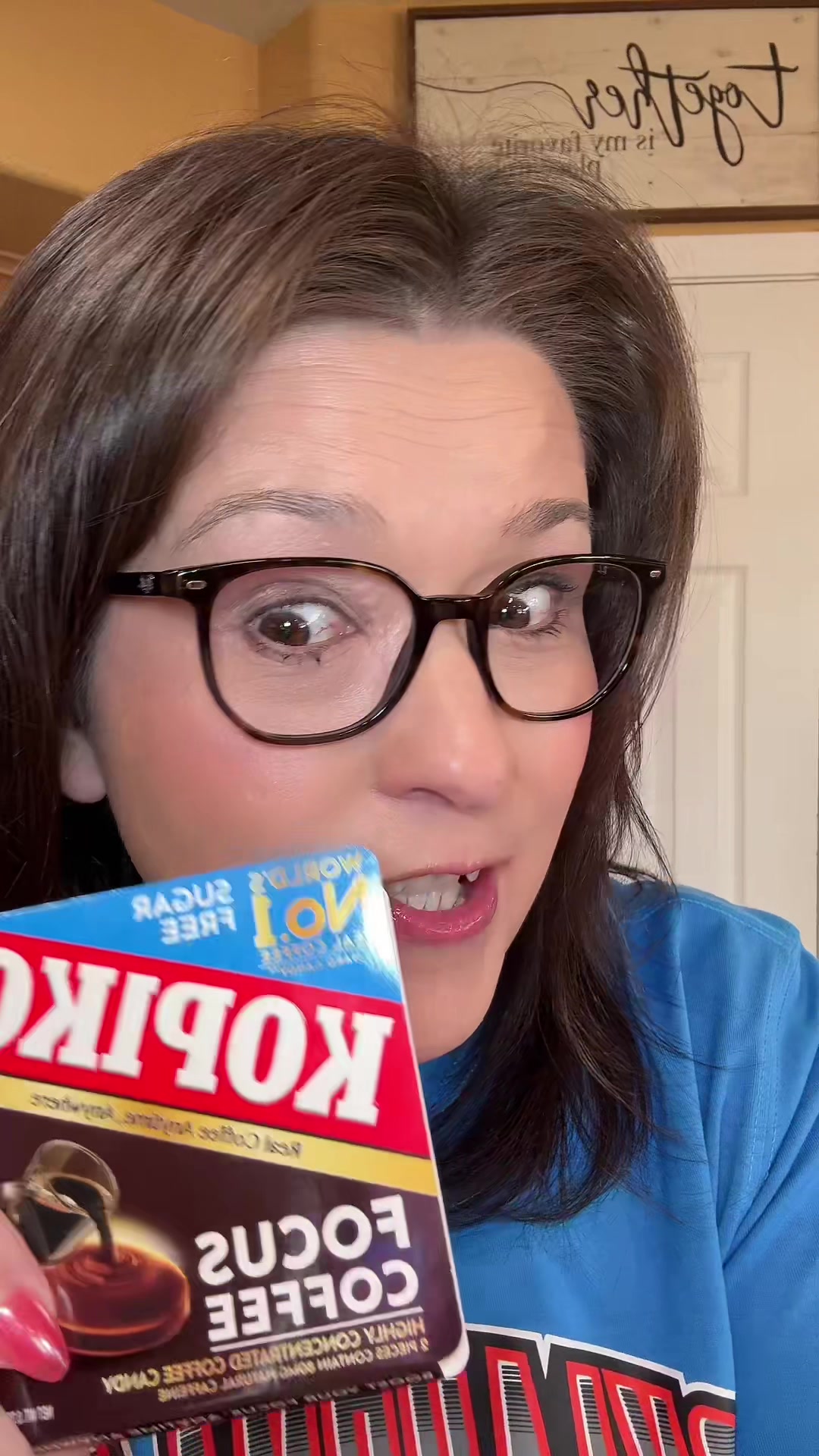 TikTok post by @thismamaknows for Kopiko USA. Caption reads: This you’re running late these are fast and....