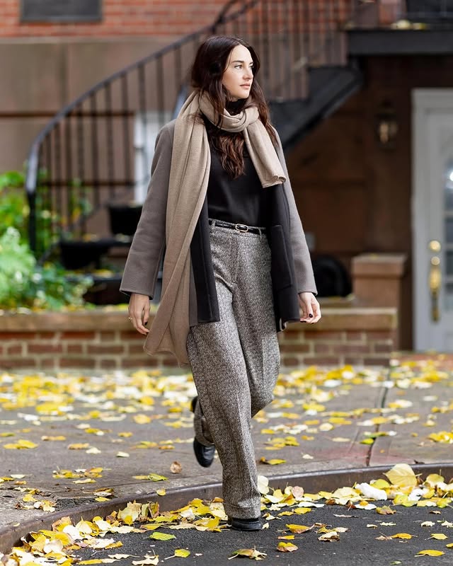 Instagram post by @shailenewoodley for Falconeri. Caption reads: cozy in my @falconeriofficial cashmere this....