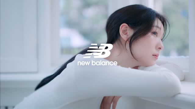 Instagram post by @yunakim for New Balance. Caption reads: 🧊.