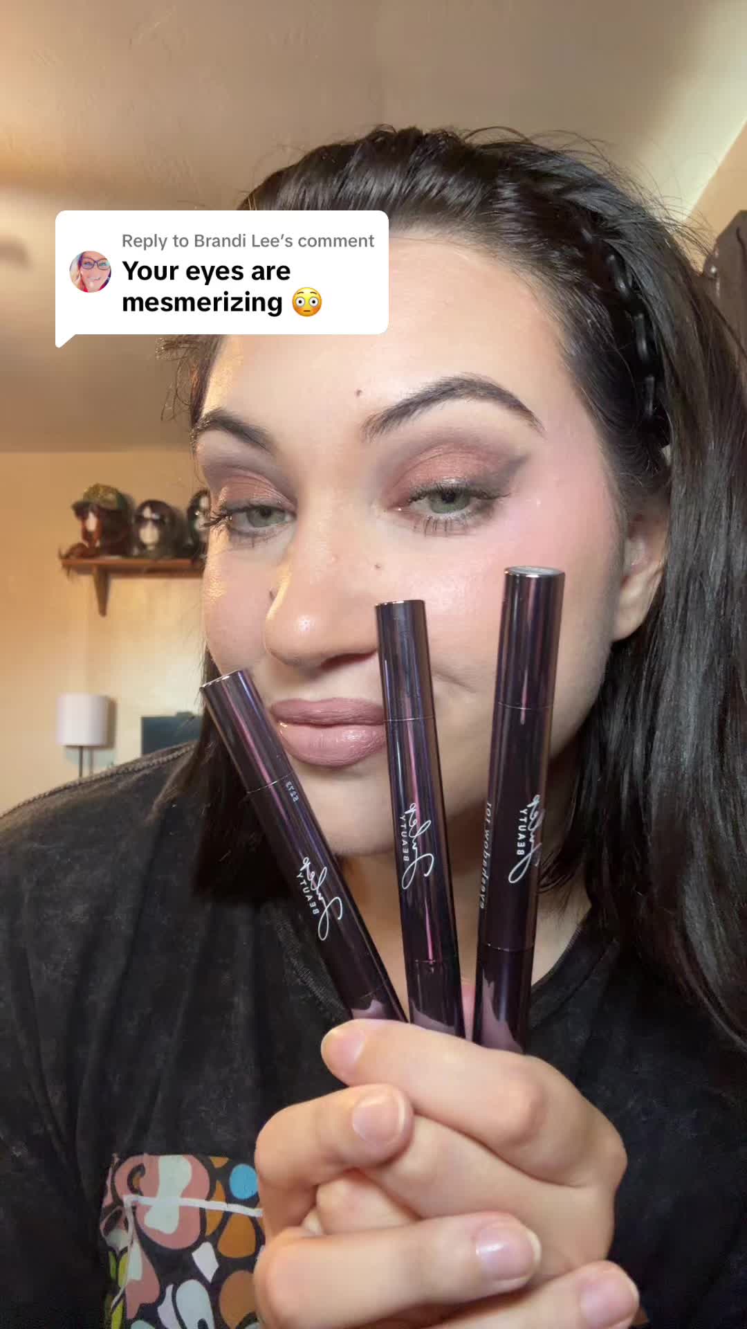 TikTok post by @littlekodee for Julep. Caption reads: Replying to @Brandi Lee ily 😻 @Julep eyeshadow....