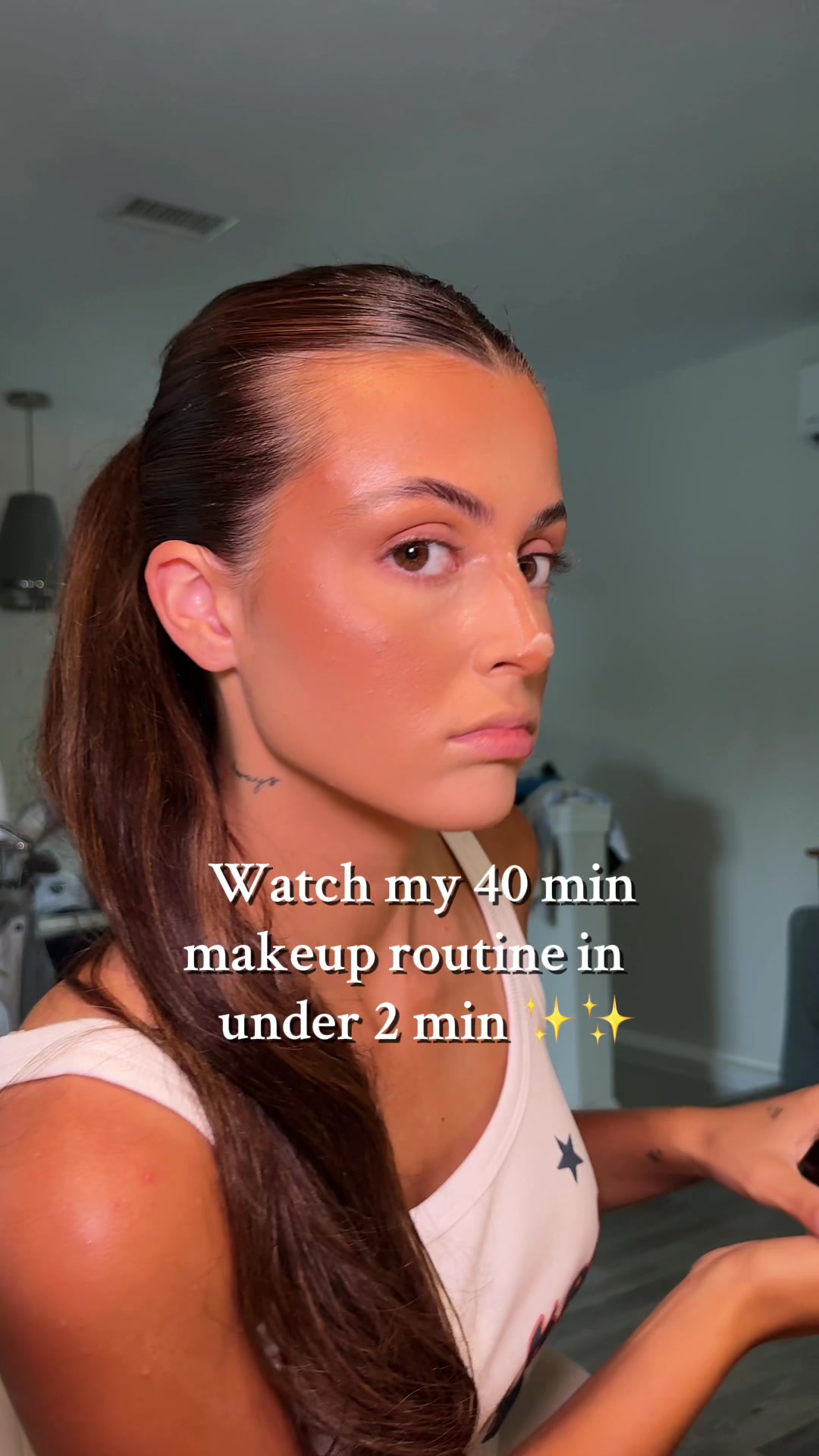 TikTok post by @haleirose for Maybelline. Caption reads: I cannot film to save my life so hopefully this....