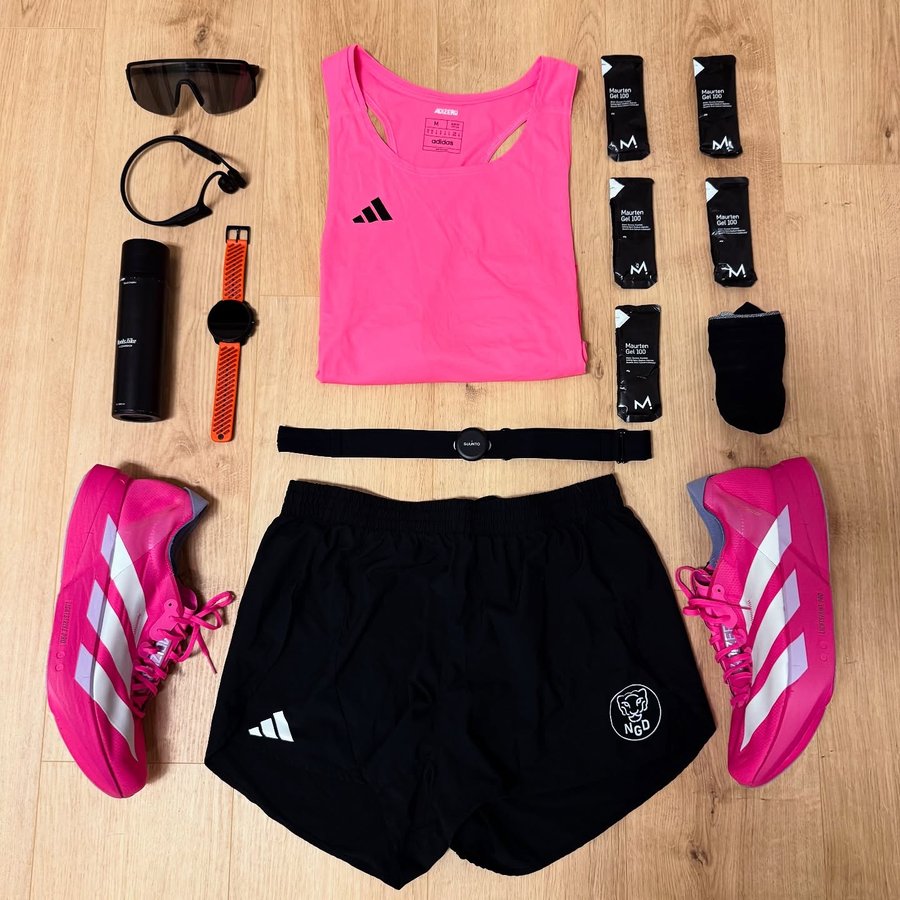 Instagram post by @running_devil for Suunto. Caption reads: Like this Adidas Pro 4 Racekit idea?😏 follow me....