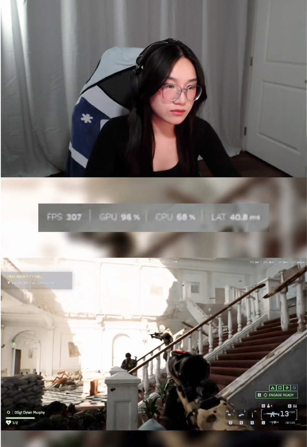 TikTok post by @lucrity for NVIDIA GeForce. Caption reads: [...] GPU: MSI VENTUS 3X GeForce RTX 5080 @NVIDIA....