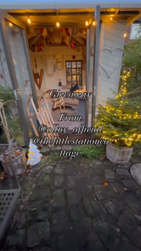 Instagram post by @thelittlestationcottage for Ollny. Caption reads: [...] teamed up for a fabulous giveaway with....