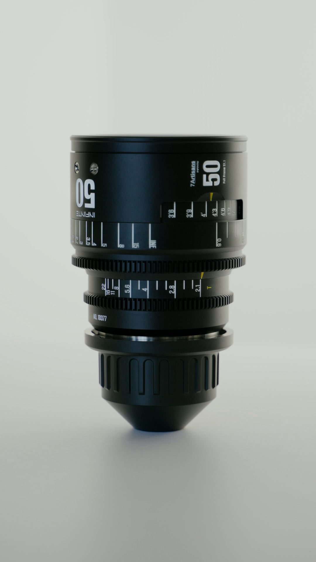 Instagram post by @danielgrindrod for 7artisans. Caption reads: This is the new 50mm T2.1 Lens from....