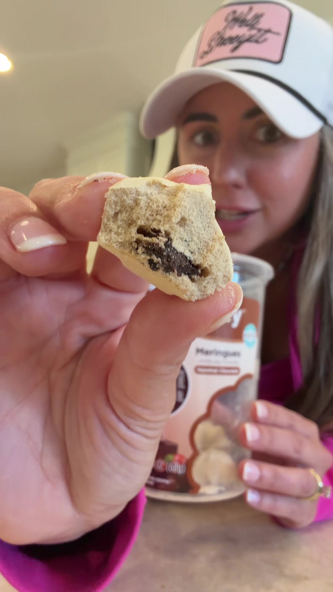TikTok post by @thesilverside for dontworry snacks. Caption reads: [...] #healthydesserts #healthychocolate....