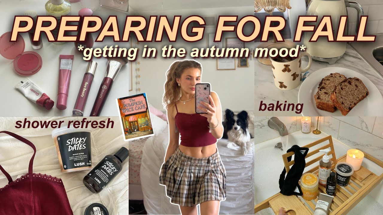 YouTube post by @sophiediloreto for Vsco. Caption reads: how to PREPARE FOR FALL 🍂 self care shopping,....