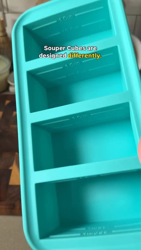 Instagram post by @simplysarahhart for Souper Cubes. Caption reads: Did you know @soupercubes are actually designed....