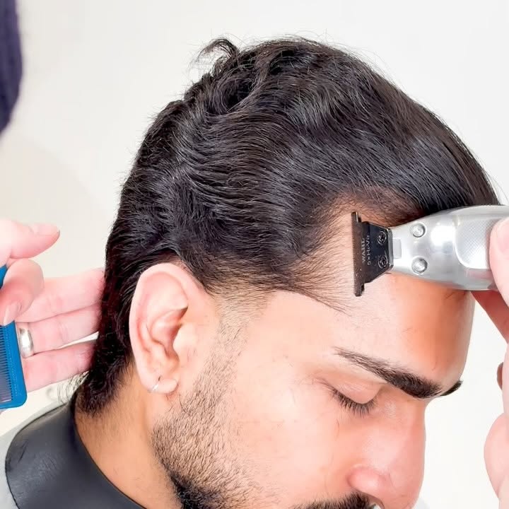 Instagram post by @petergosling_ for Barbershopconnect. Caption reads: PRIVATE EDUCATION // salon friendly core classic!....