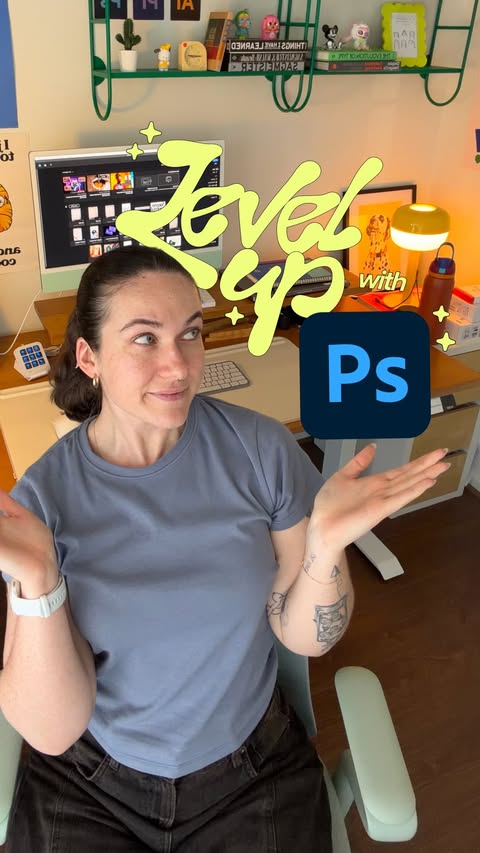 Instagram post by @rebecca_drawsgood for Adobe Photoshop. Caption reads: Why stop with a simple illustration when you can....
