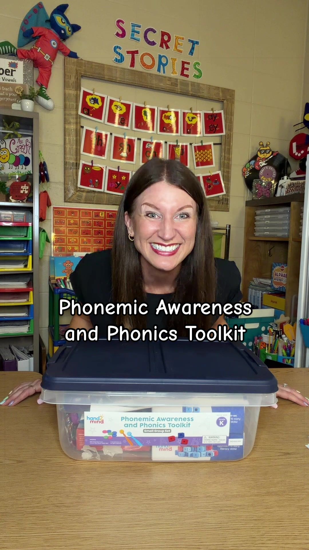TikTok post by @ms.craft_kindergarten for hand2mind. Caption reads: @hand2mind hit a home run with this one! This....