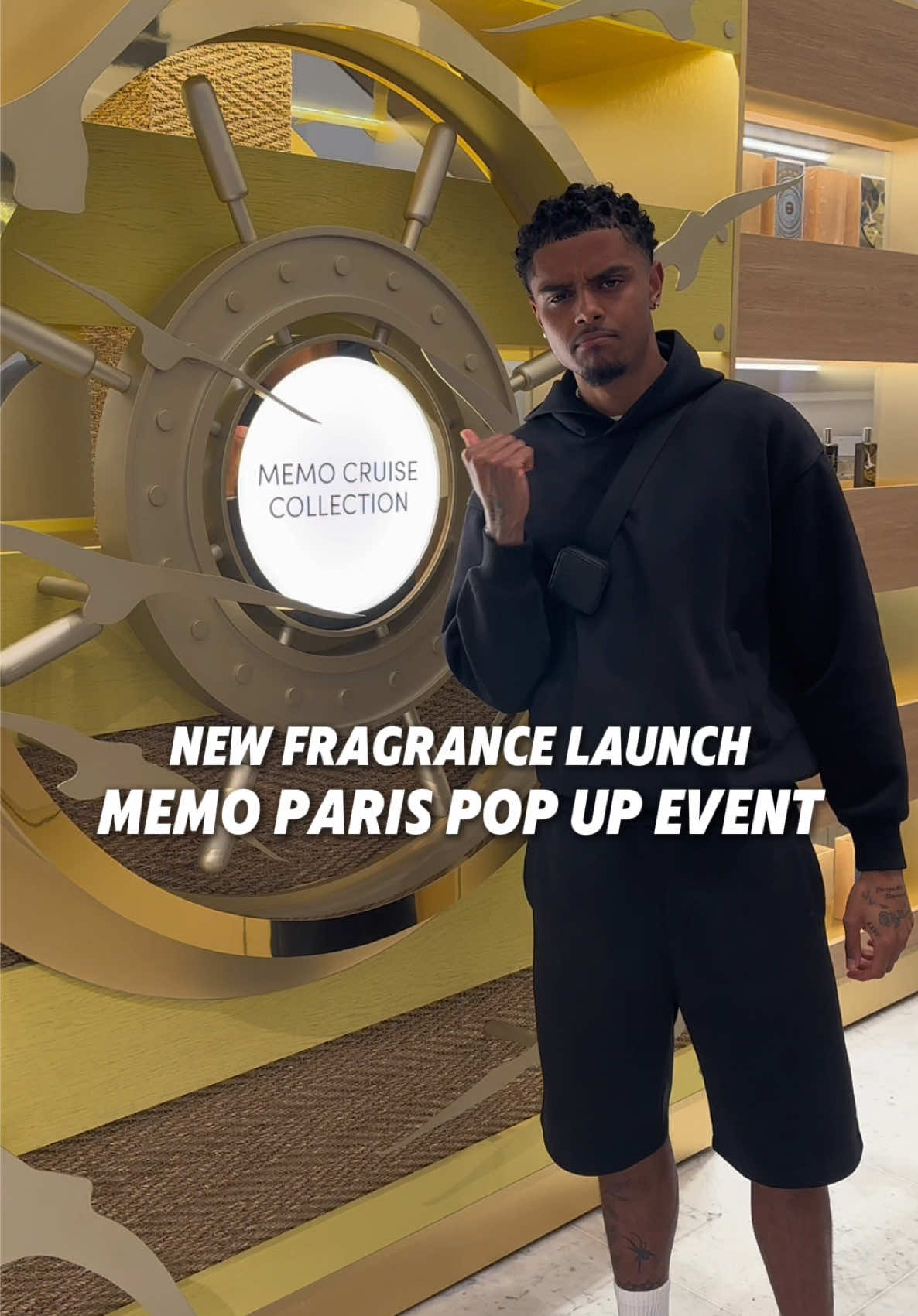 TikTok post by @jaysmellys for Selfridges. Caption reads: Memo Paris Pop Up Event + New Release Ithaque....
