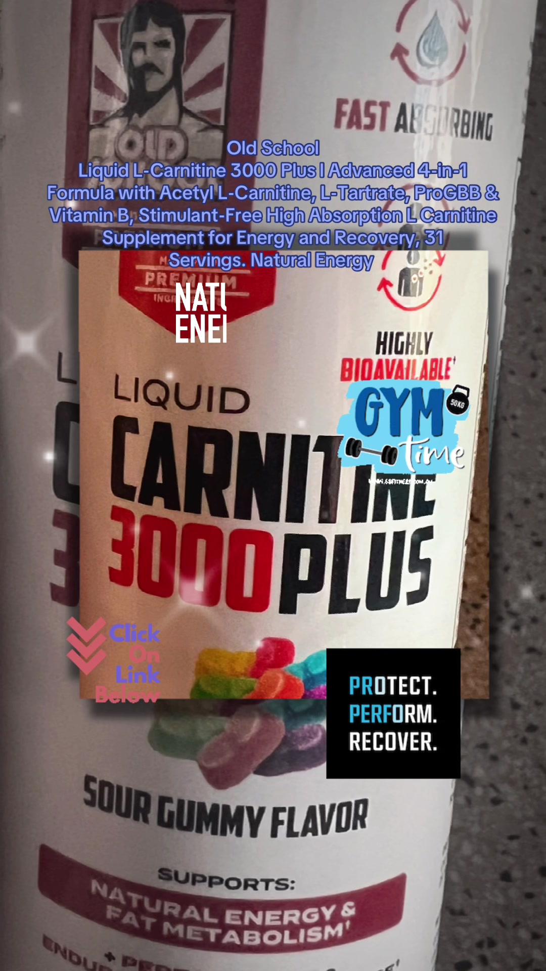 TikTok post by @myphilosophyislife for Old School Labs. Caption reads: [...] Energy and Recovery, 31 Servings. @Old....