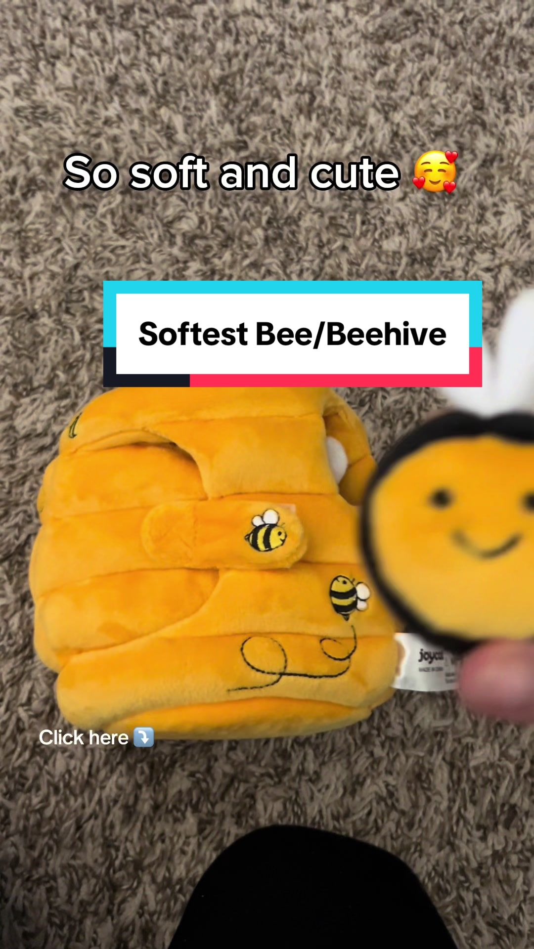 TikTok post by @momof4.66 for JoyCat. Caption reads: These little @Joycat Toys Bees 🐝 and Beehive are....