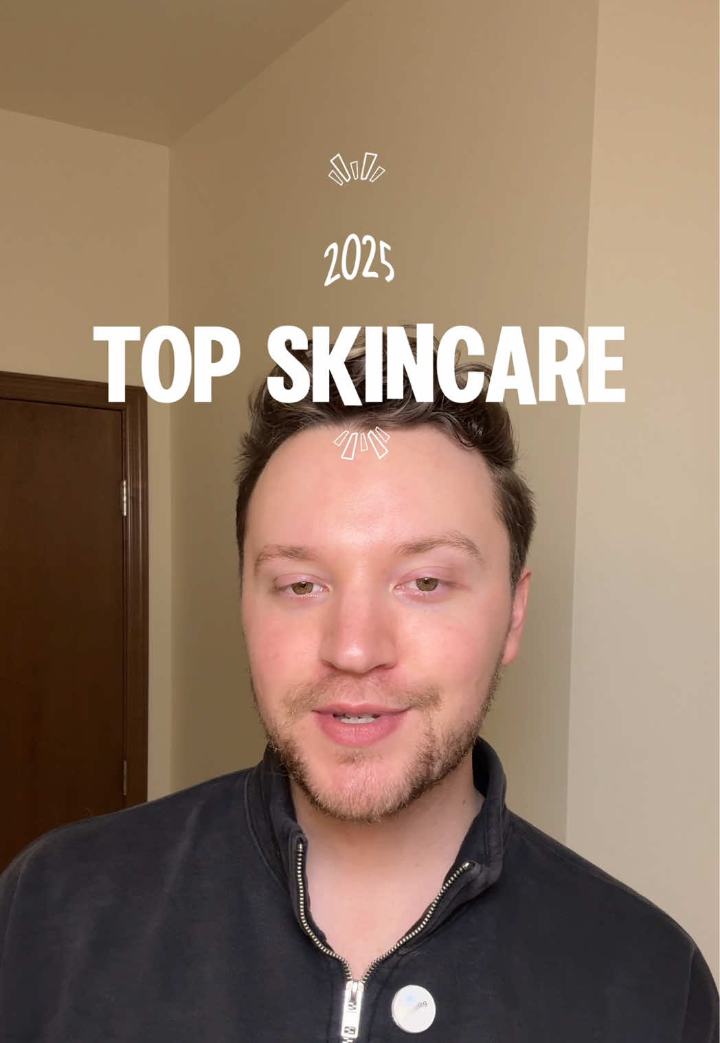 TikTok post by @noahxyoung for Banuskin. Caption reads: Top Skincare of 2025! Cleanser  1. @cocokind Milky....