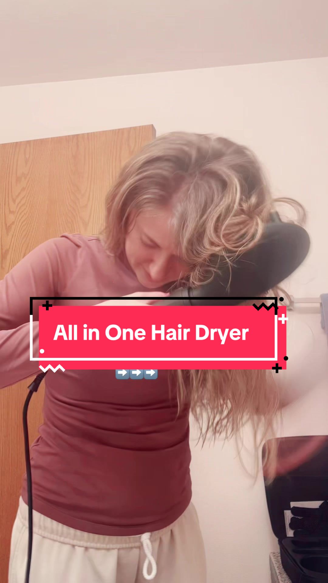 TikTok post by @beautybyjennie for Beachwaver. Caption reads: [...] an hour-long blowout. The Beachwaver blowout....