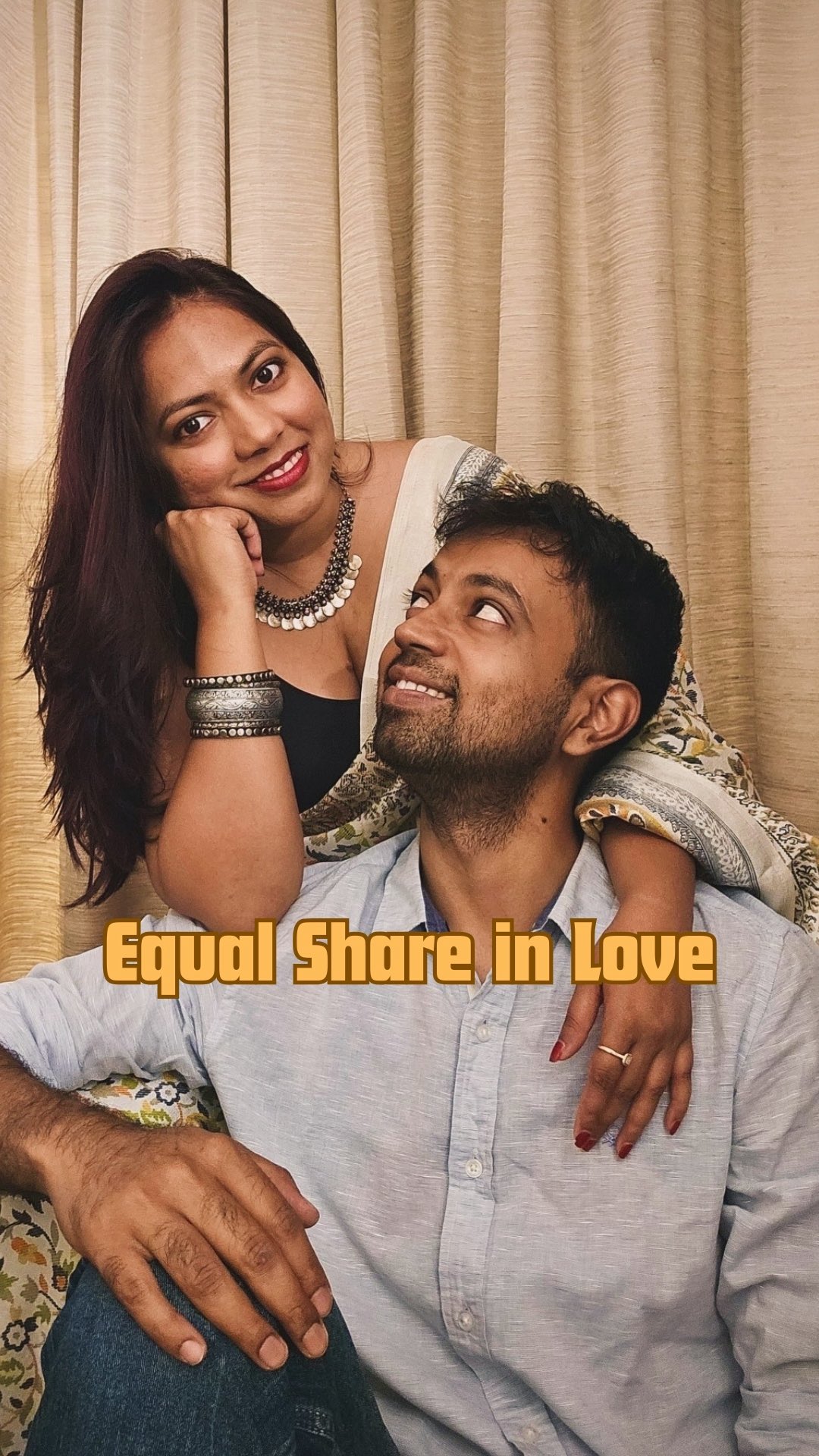 Instagram post by @bibhuti_vipin for Farmley. Caption reads: Vipin and I believe in “old school love”. The kind....