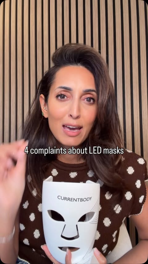Instagram post by @drpyal for CurrentBody. Caption reads: ad Every LED mask I’ve recommended treated every....