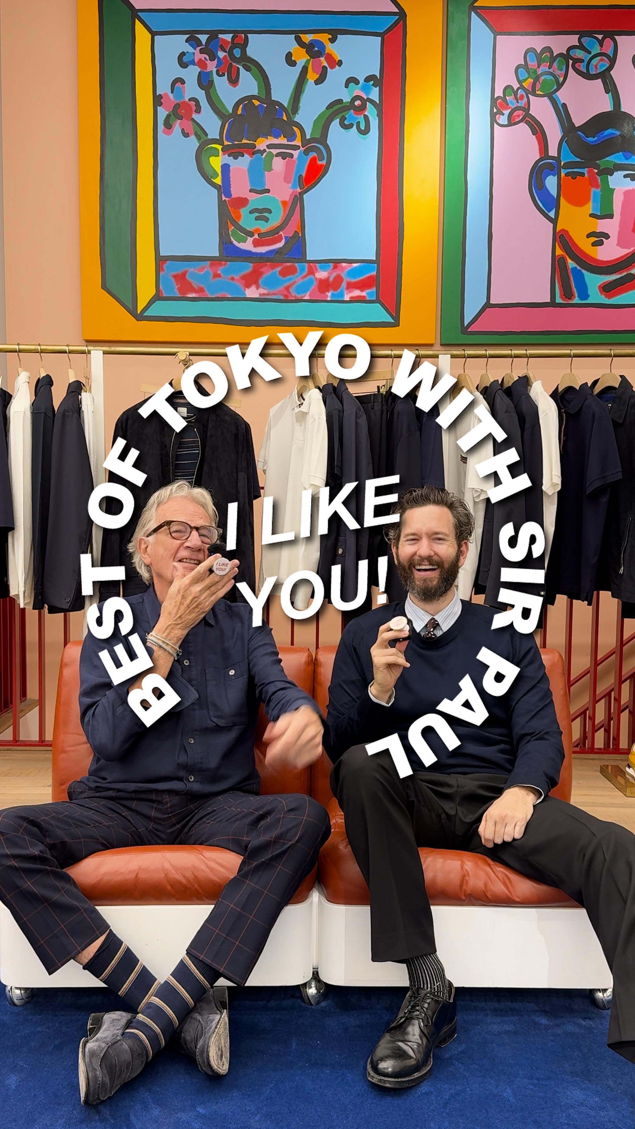 Instagram post by @isaaclikes_ for Paul Smith. Caption reads: Best of #tokyo with fashion designer and global....