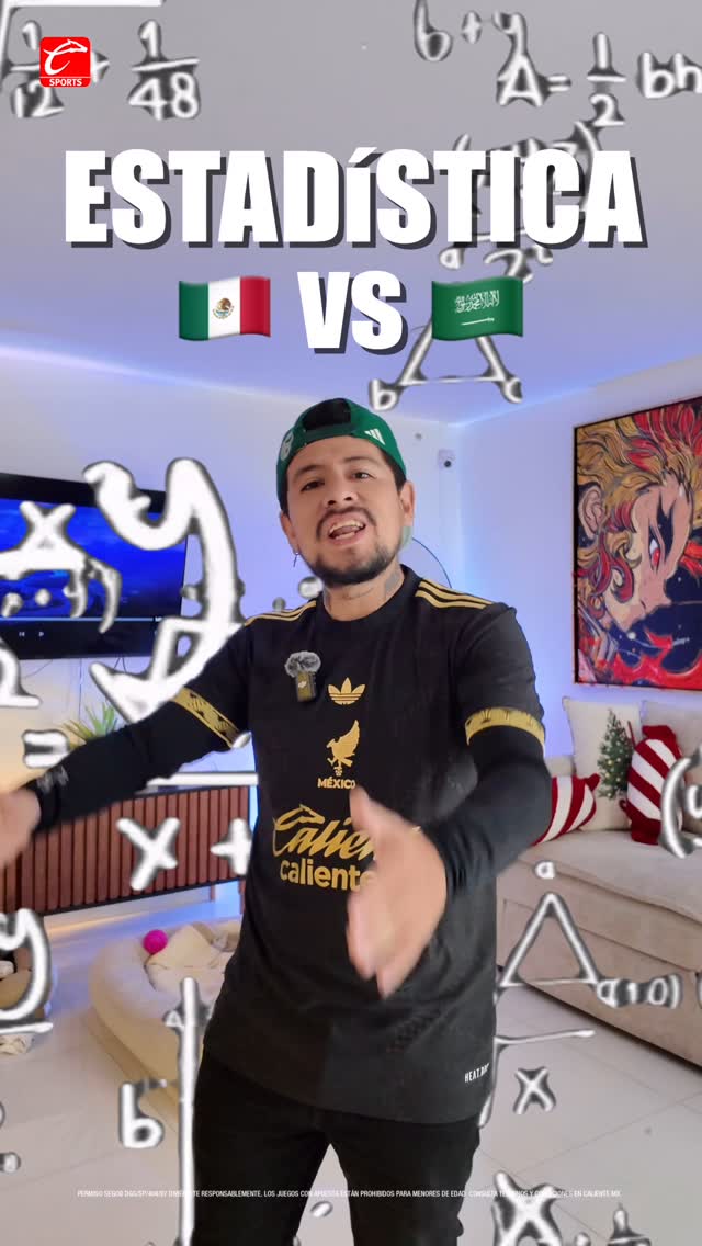 Instagram post by @paquideus for Caliente.mx. Caption reads: México vs Arabia Saudita.