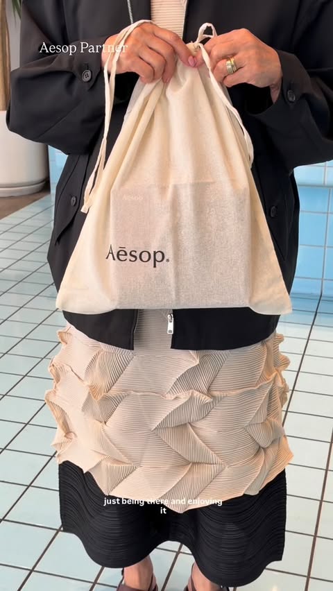 Instagram post by @yurikaifoundit for Aesop. Caption reads: #AesopPartner We slowed things down at @aesop....