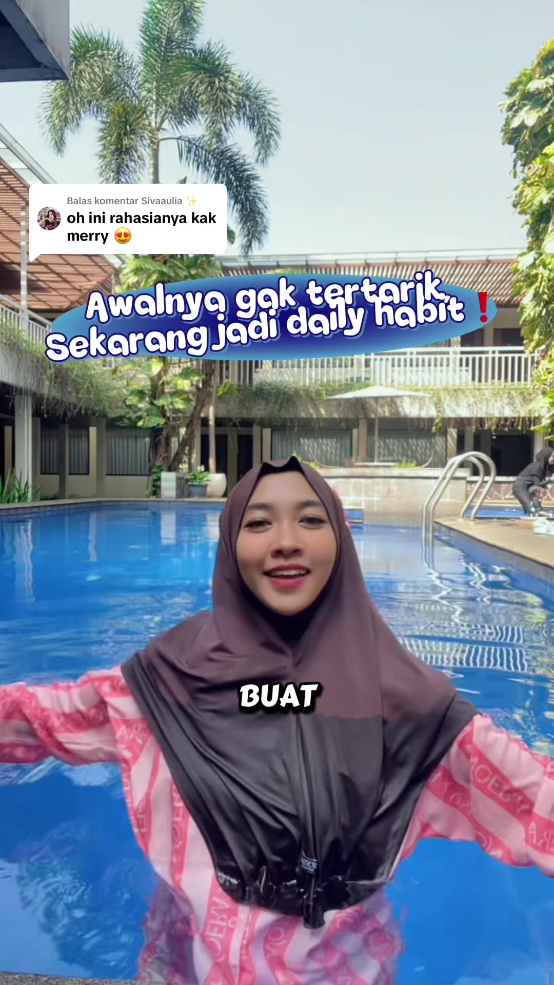 TikTok post by @merryiffah94 for Noera By Reisha. Caption reads: [...] investasi muka✨💓 @Reisha Novandita @Noera....