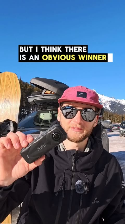 Instagram post by @mitchsends for Insta360. Caption reads: Insta360 X5🥇Calling All Winter [...].