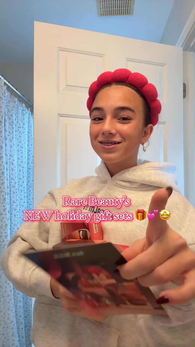 Instagram post by @missclairemackenzie for Rare Beauty. Caption reads: These are going straight into my friends gift....