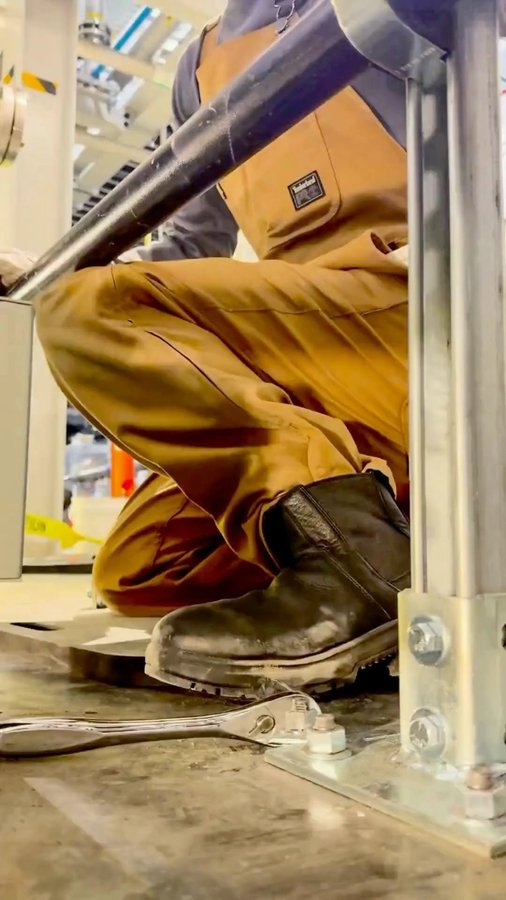 Instagram post by @bayybarnes for Timberland PRO. Caption reads: [...] work boot 🥰 Only the best from....