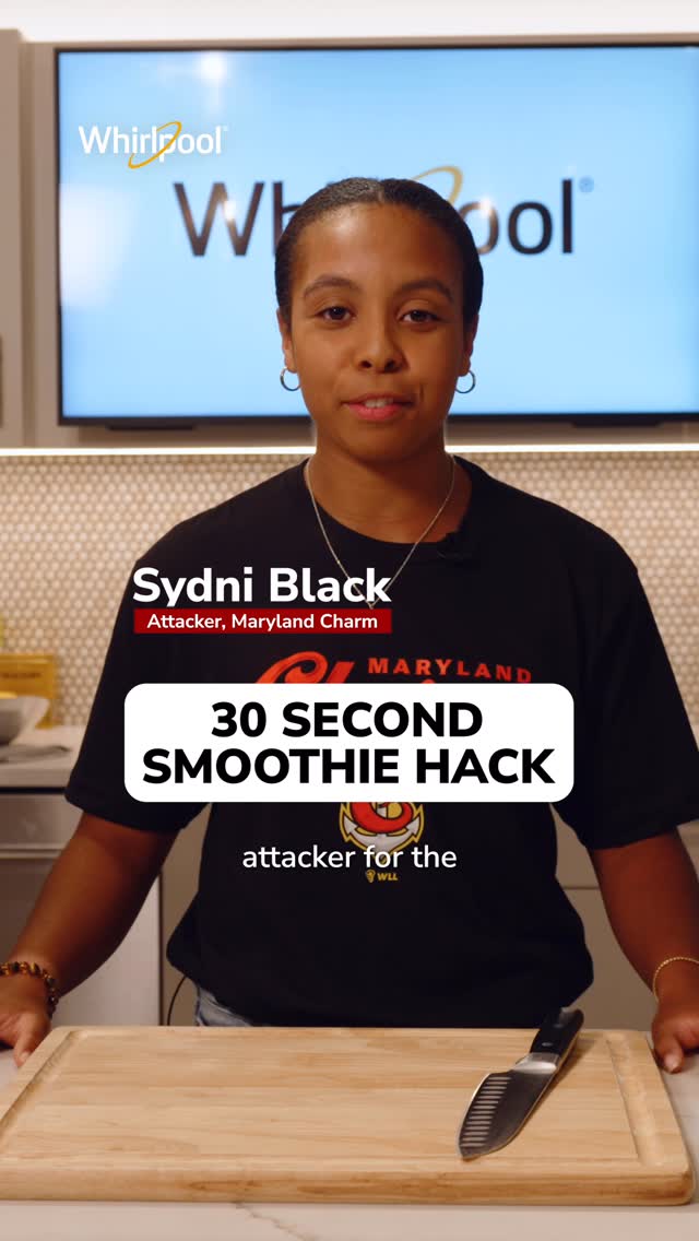 Instagram post by @wll for Whirlpool. Caption reads: Make fueling zero stress with Sydni’s 30-second....