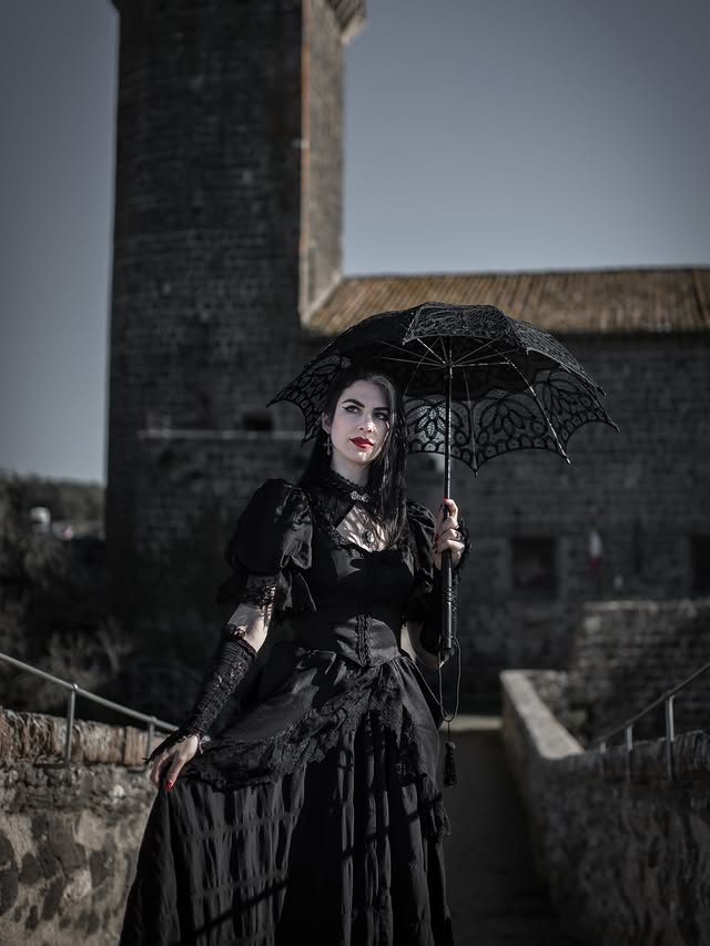 Instagram post by @daniele.bianciardi.photo for FANTASMAGORIA. Caption reads: [...] wearing a breathtaking outfit by....