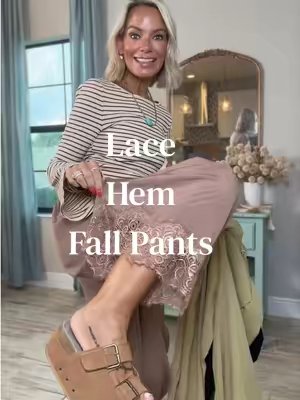 TikTok post by @lannie.cozzie for YeeZaa. Caption reads: [...] lace hem is the detail we love! 🤍🍂 @YeeZaa....