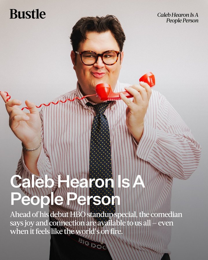 Instagram post by @calebsaysthings for Bustle. Caption reads: @calebsaysthings — the 30-year-old comedian,....