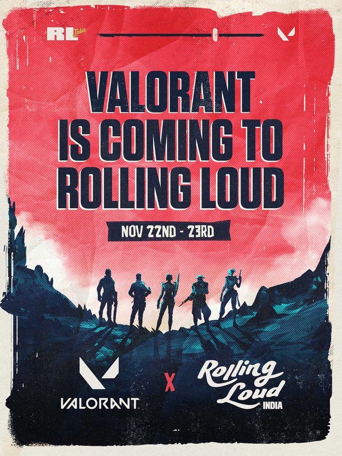 Instagram post by @valorantinsa for Rolling Loud. Caption reads: Now that’s perfect matchmaking. VALORANT and....