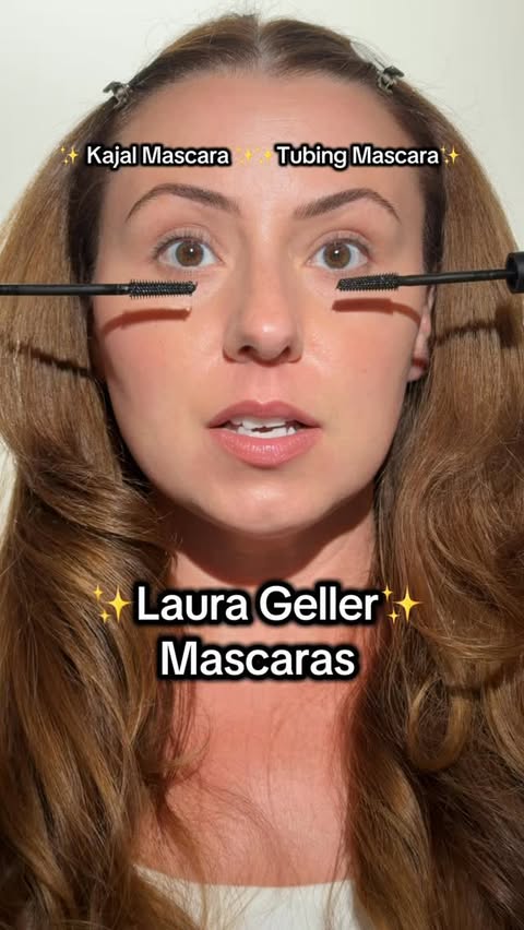 Instagram post by @roseandben for Laura Geller Beauty. Caption reads: AD✅✨ which @lauragellerbeauty mascara do you....