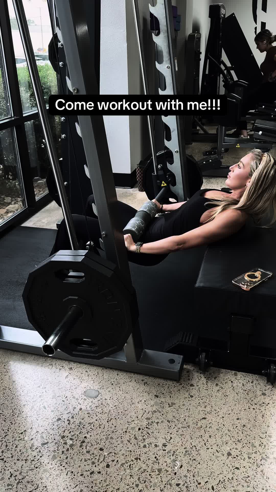 TikTok post by @brittanycox1113 for JOCKOFUEL. Caption reads: Come hit glutes with me 🍑😊🏋🏼 Also, don’t....