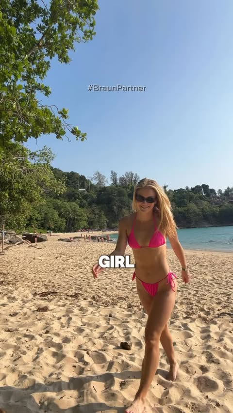 Instagram post by @debchubb for Braun. Caption reads: #ad #BraunPartner Hot Girl Summer hack!!! 👙🏝️💖....