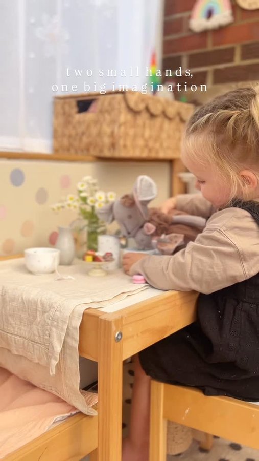 Instagram post by @_shereep for Levlovs. Caption reads: [...] for tea Ottilie absolutley adores her....